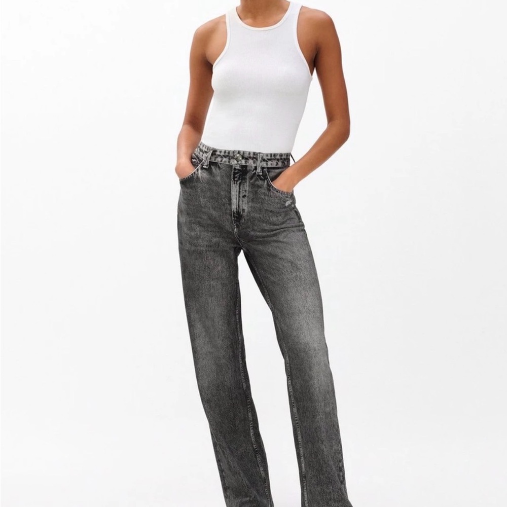 rag & bone Miramar Shea Ankle-Length Pants color Raven - Picture 10 of 11